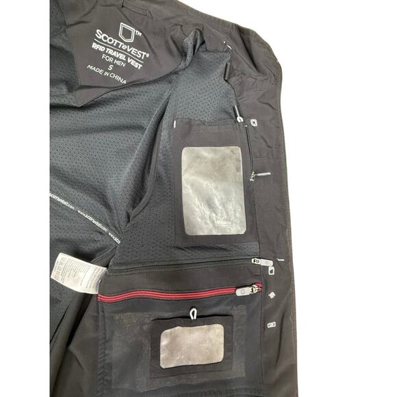 "SCOTTE VEST" RFID Travel Vest Men's SZ S Technology Enabled Clothing Zip Up - Picture 9 of 14